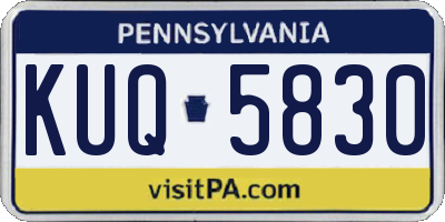 PA license plate KUQ5830
