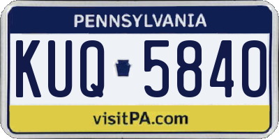 PA license plate KUQ5840