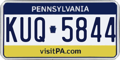 PA license plate KUQ5844