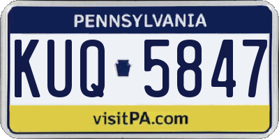PA license plate KUQ5847