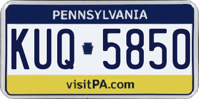 PA license plate KUQ5850