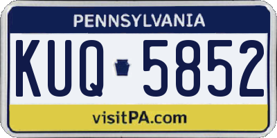 PA license plate KUQ5852
