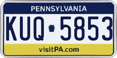 PA license plate KUQ5853