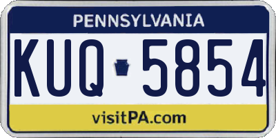 PA license plate KUQ5854