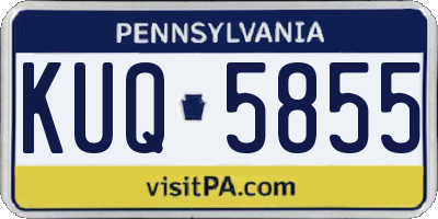 PA license plate KUQ5855