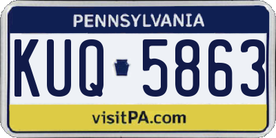 PA license plate KUQ5863