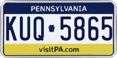 PA license plate KUQ5865