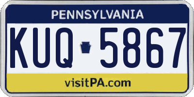 PA license plate KUQ5867