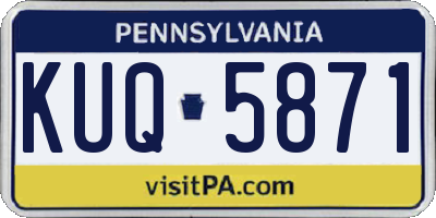 PA license plate KUQ5871