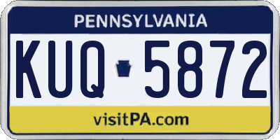 PA license plate KUQ5872