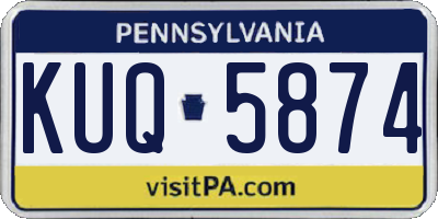 PA license plate KUQ5874