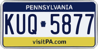 PA license plate KUQ5877