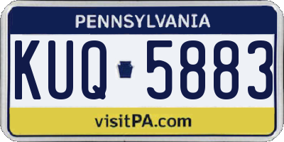 PA license plate KUQ5883