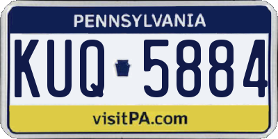 PA license plate KUQ5884