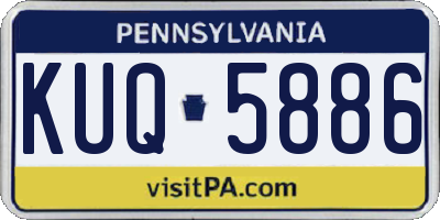 PA license plate KUQ5886