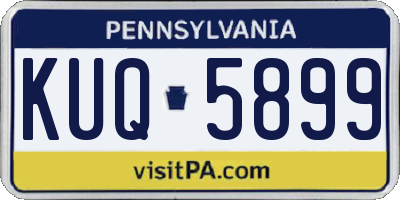 PA license plate KUQ5899