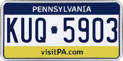 PA license plate KUQ5903