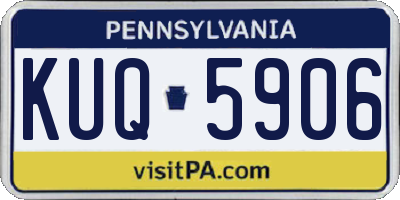 PA license plate KUQ5906