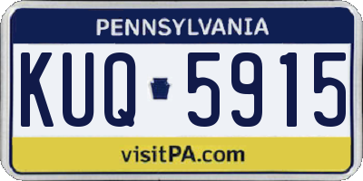 PA license plate KUQ5915