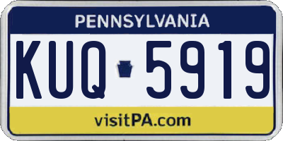 PA license plate KUQ5919