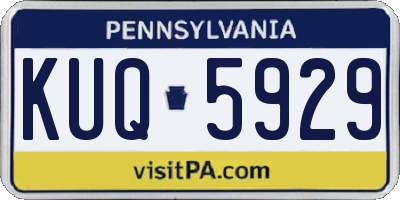 PA license plate KUQ5929