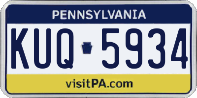 PA license plate KUQ5934