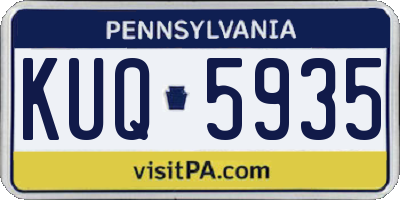PA license plate KUQ5935