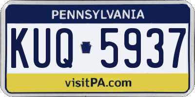 PA license plate KUQ5937