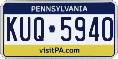 PA license plate KUQ5940
