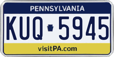 PA license plate KUQ5945