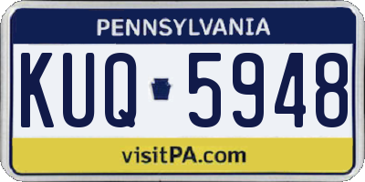 PA license plate KUQ5948