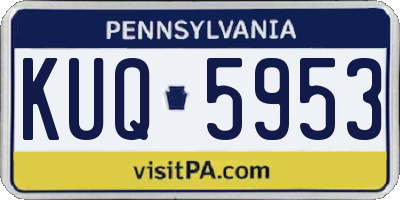 PA license plate KUQ5953