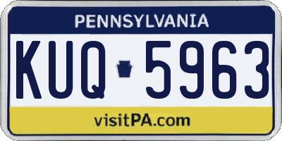 PA license plate KUQ5963