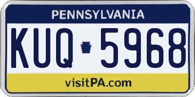 PA license plate KUQ5968