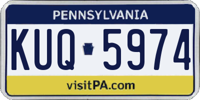 PA license plate KUQ5974