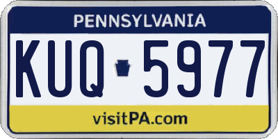 PA license plate KUQ5977