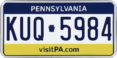 PA license plate KUQ5984