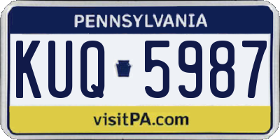 PA license plate KUQ5987