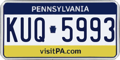 PA license plate KUQ5993