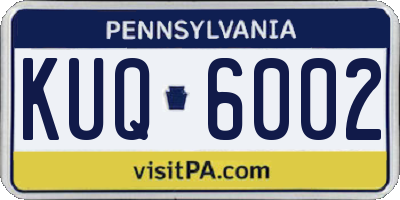 PA license plate KUQ6002