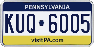 PA license plate KUQ6005