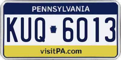 PA license plate KUQ6013