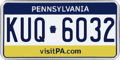 PA license plate KUQ6032