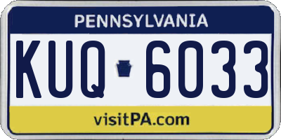 PA license plate KUQ6033