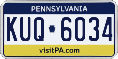 PA license plate KUQ6034