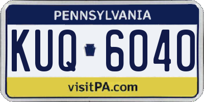 PA license plate KUQ6040