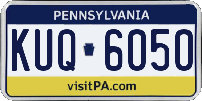 PA license plate KUQ6050