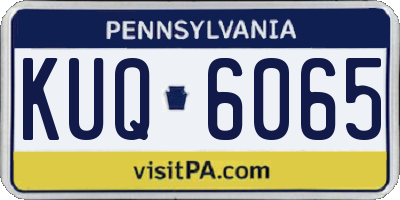 PA license plate KUQ6065