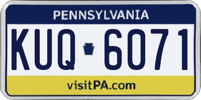 PA license plate KUQ6071
