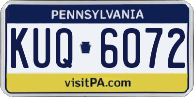 PA license plate KUQ6072